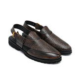 Brown Textured Sandal DJ09