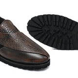 Brown Textured Sandal DJ09