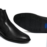 Singal Strap Black Ankle Boots pz10