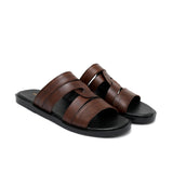Brown Cross Slipper SA03