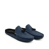 Navy Blue Suede Tassel Mule MS14