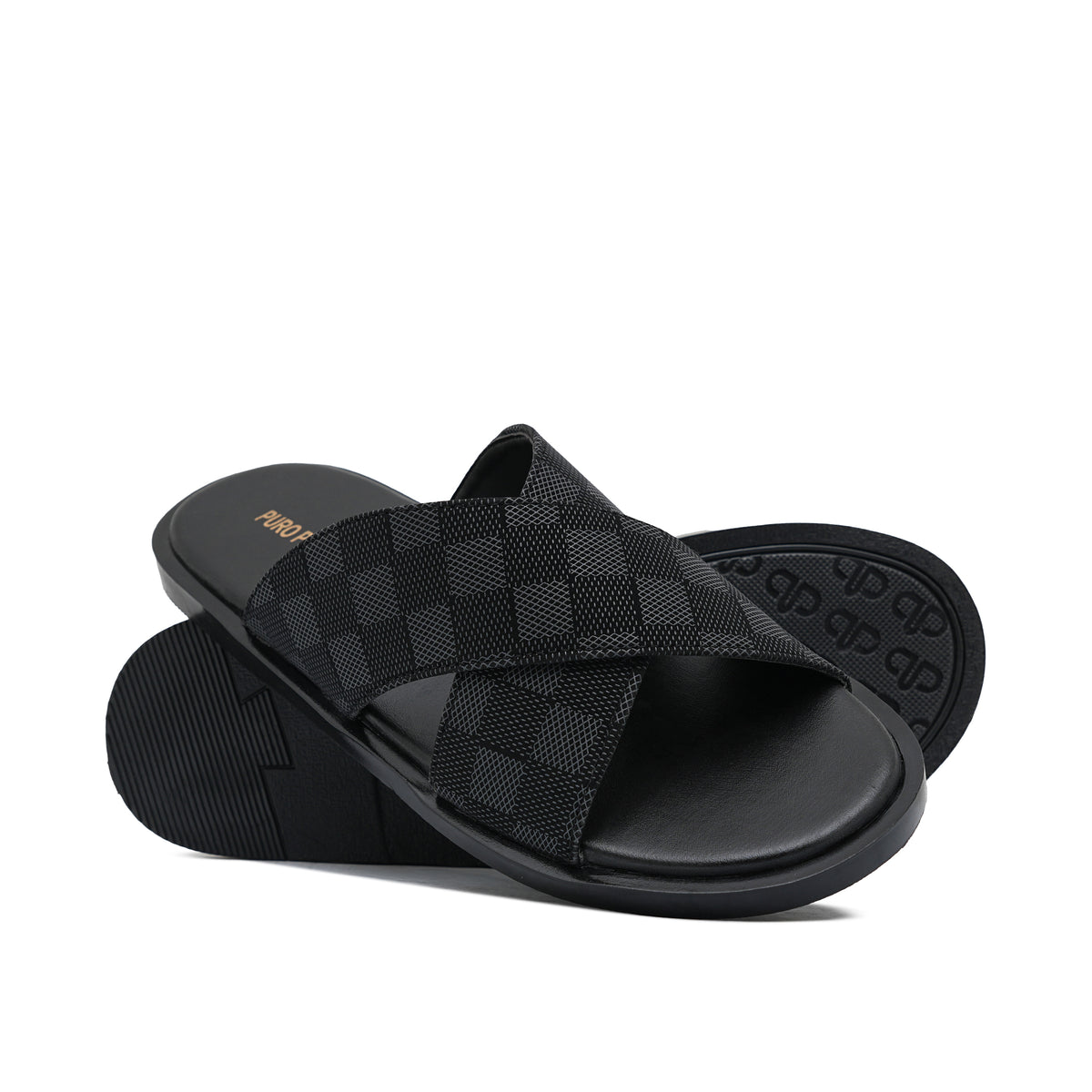 Grey Check Slipper SZ16