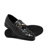 Black Woven Tassel Shoe FU08