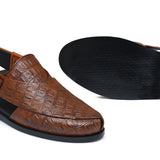 Brown Croc Peshawari Chappal DZ63