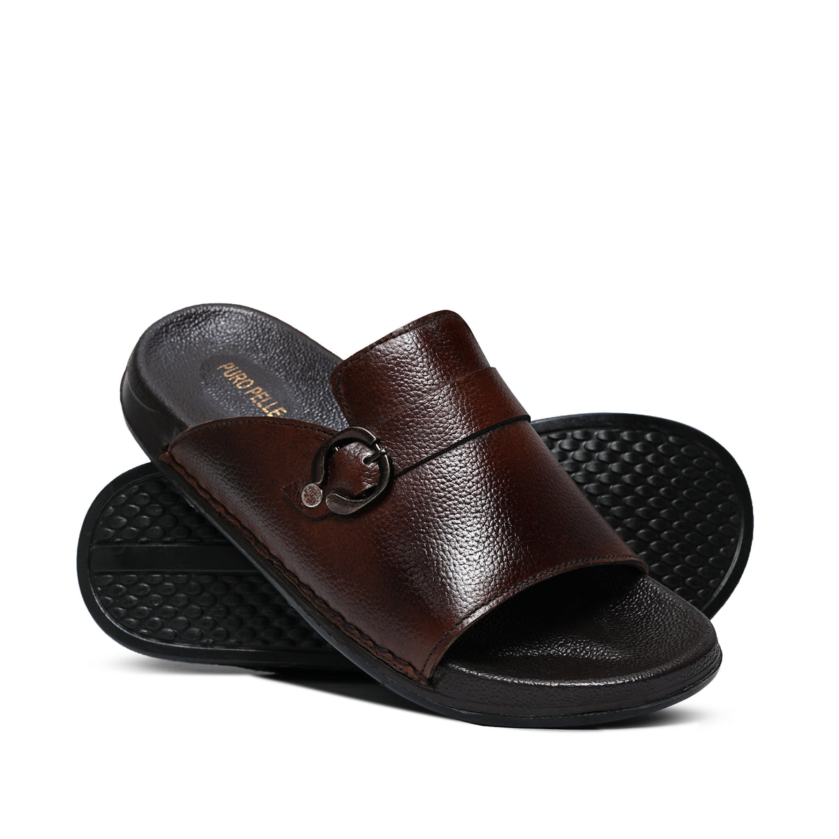 Brown Leather Slipper GT11