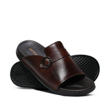 Brown Leather Slipper GT11