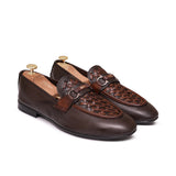 Brown Folding Shoe with Elegant Buckle PA02