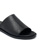 Black Leather Slipper Sa42