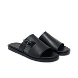 Black O Buckle Slipper Sa46