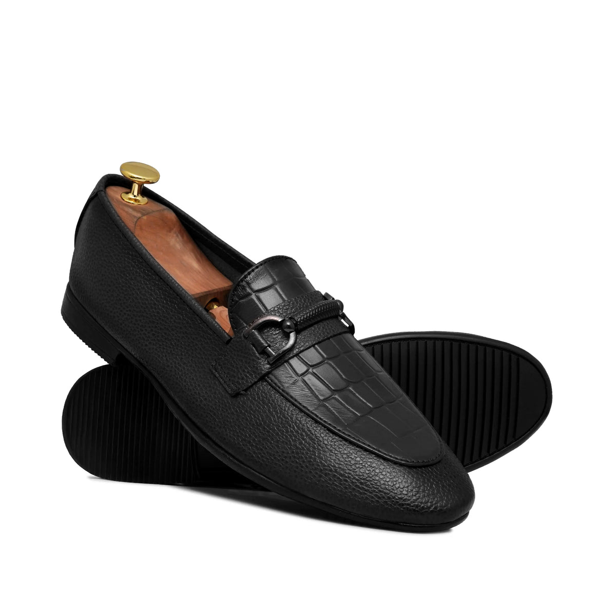 Black Croc Folding Shoe PA62