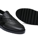 Black Leather Sandal Da19