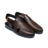 Brown Leather Sandal Da01