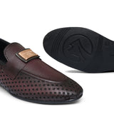 Maroon Perforated Shoe PA64