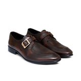 Brown Singal Monk Leather Shoe PJ19