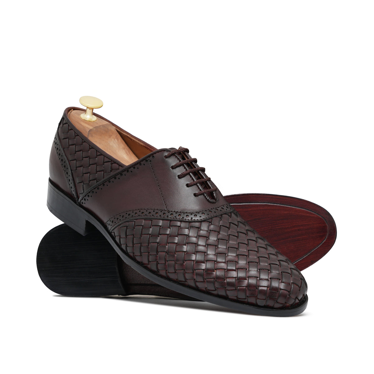 Brown Woven Lace Shoe PH21