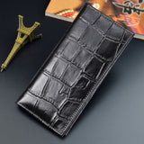 Men Leather Black Long Wallet Q9