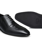 Black Croc Lace Shoe PJ25