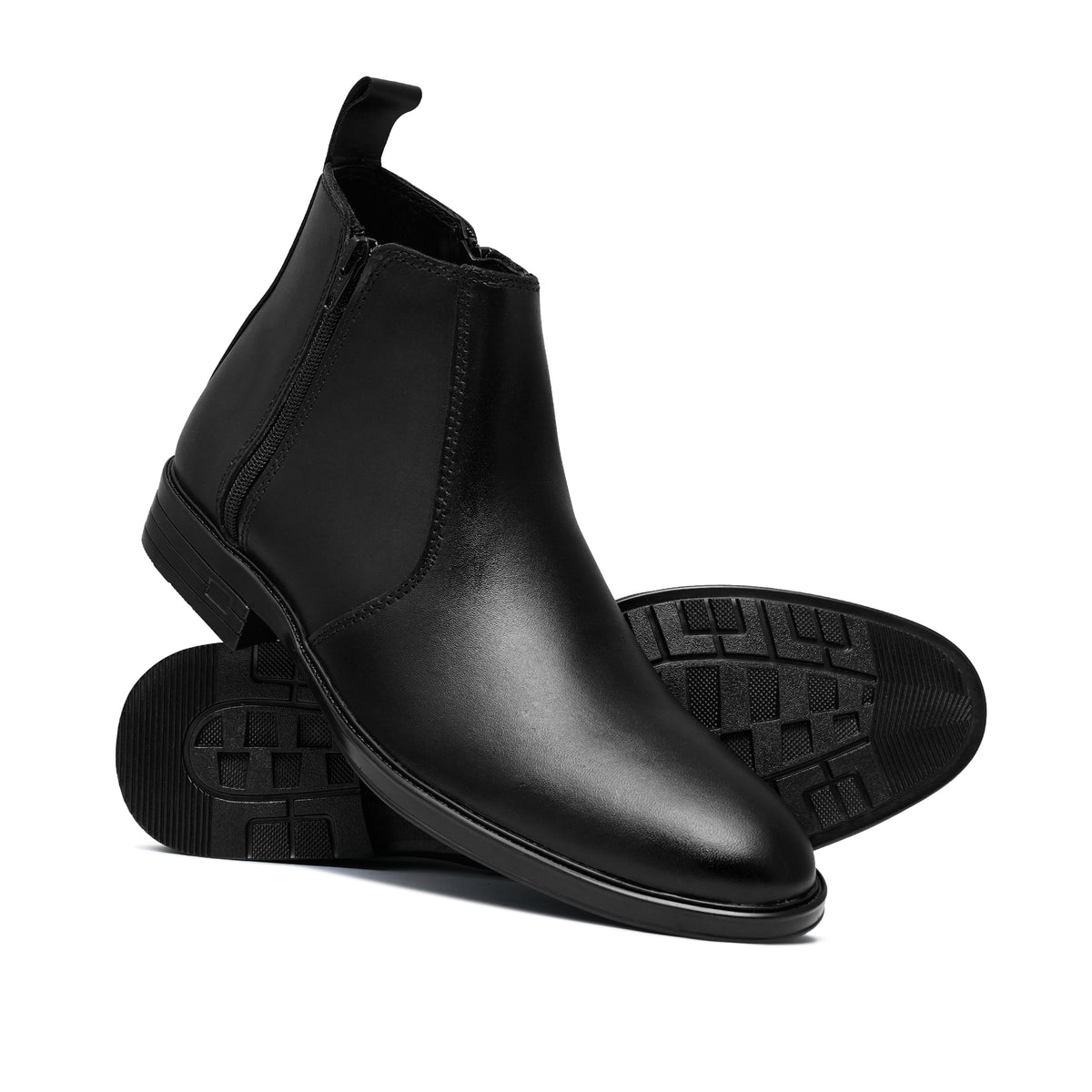 Black Zip Chelsea Boots PD04