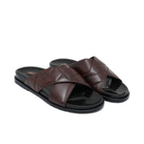 Brown Cross Slipper SA153