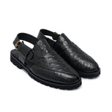 Black Croc Sandal DJ07