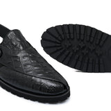 Black Croc Sandal DJ07