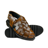 Tan Croc Leather Peshawari Chappal DZ48