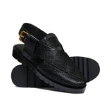 Black Leather Sandal Da20