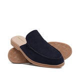 Navy Blue Suede Mule MU08