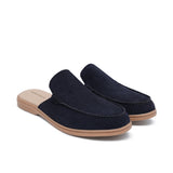 Navy Blue Suede Mule MU08