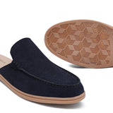 Navy Blue Suede Mule MU08