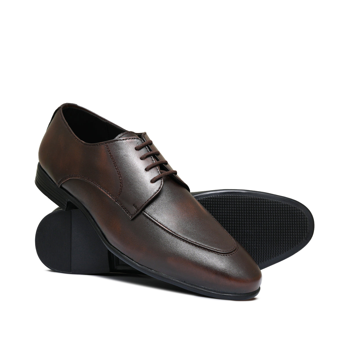 Brown Lace Leather Shoe PJ03