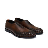 Brown Woven Oxford Shoe FZ57