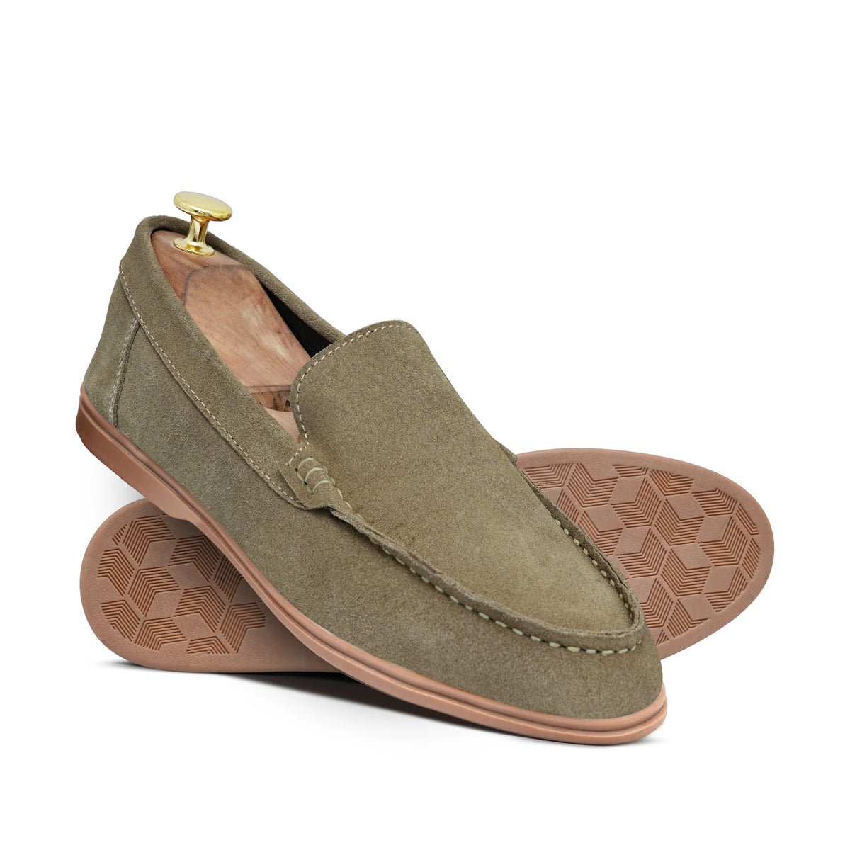 Olive Green Suede Shoe LU17