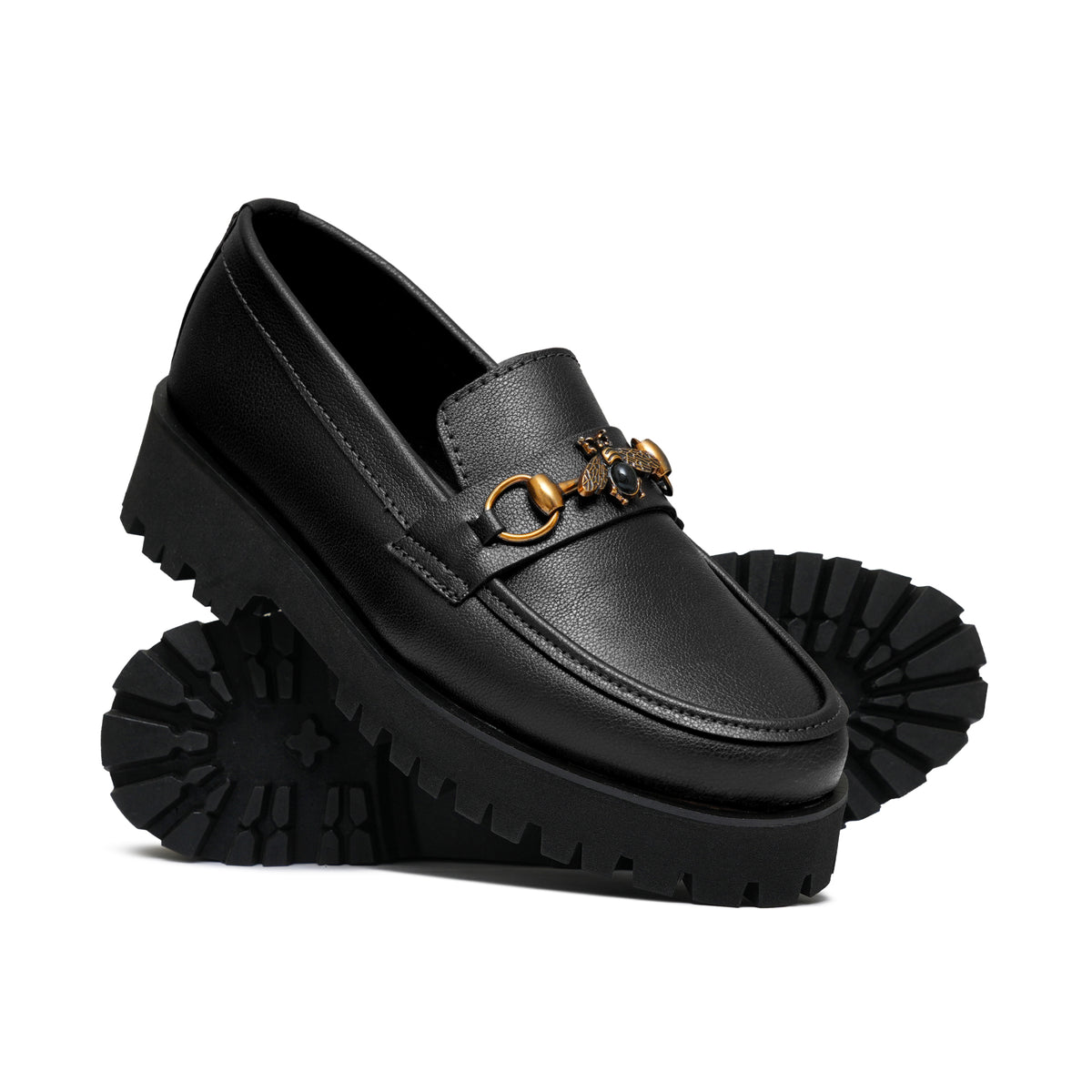 High Sole Black Shoe FU02