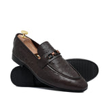 Brown Folding Ostrich Shoe PA13