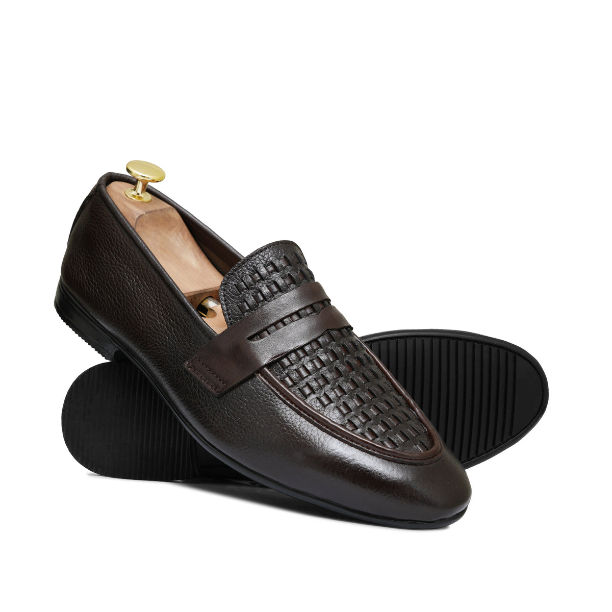 Brown Woven Folding Shoe PA21