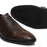 Croc Leather Lace Shoe Pz01