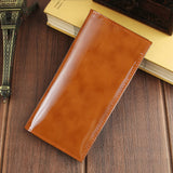Men Leather Mustad Long Wallet Q9P