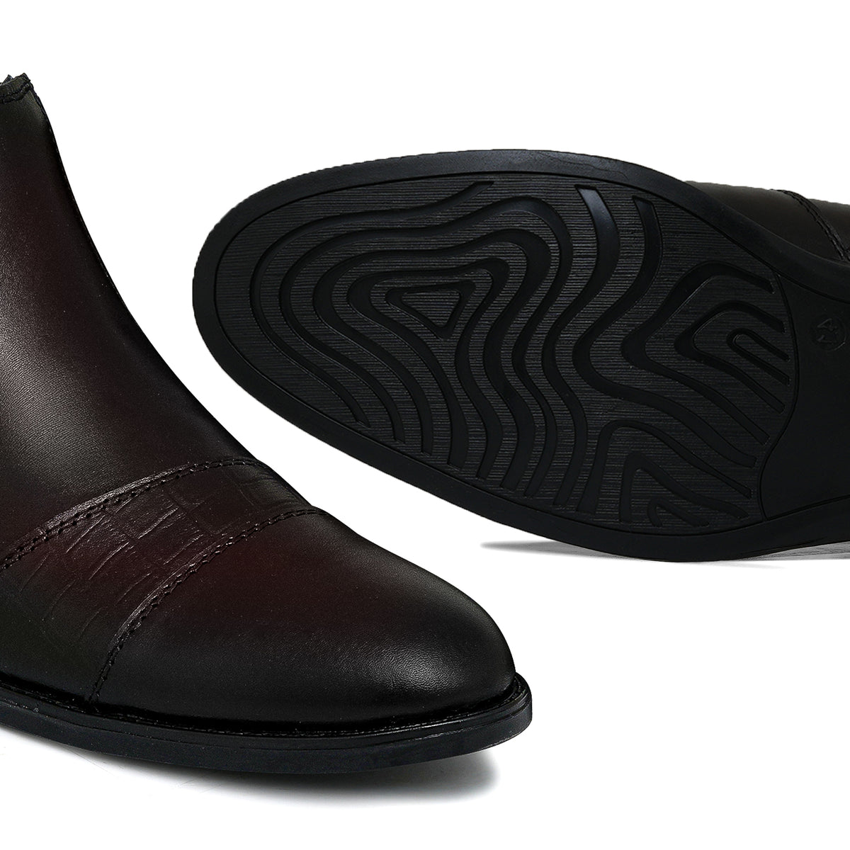 Brown 2-Tone Chelsea Boots PD03