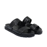 Black double belt Slipper SA125