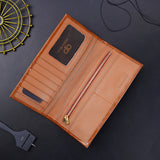 Men Leather Mustad Long Wallet Q9P