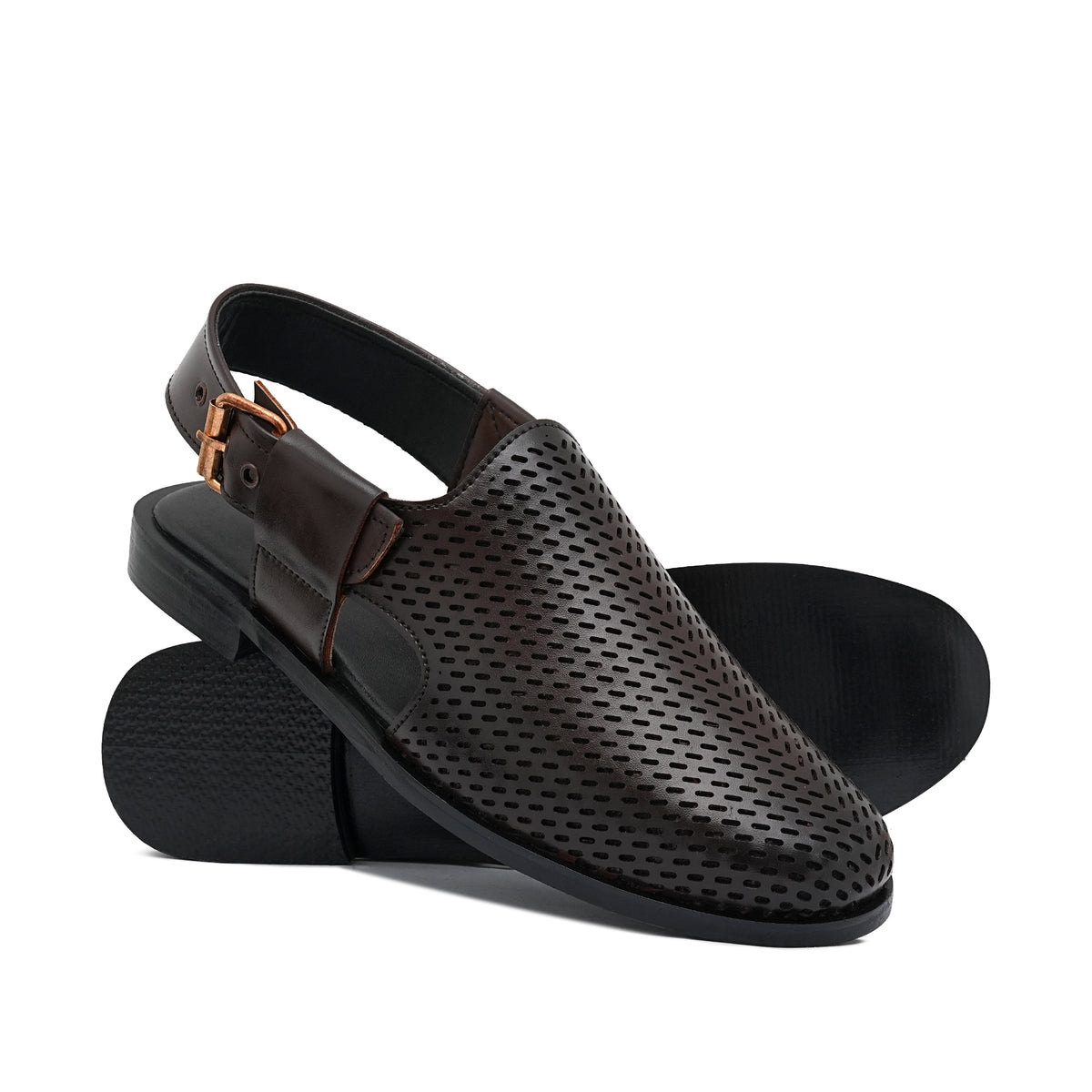 Choco Brown Perforated Sandal DZ64
