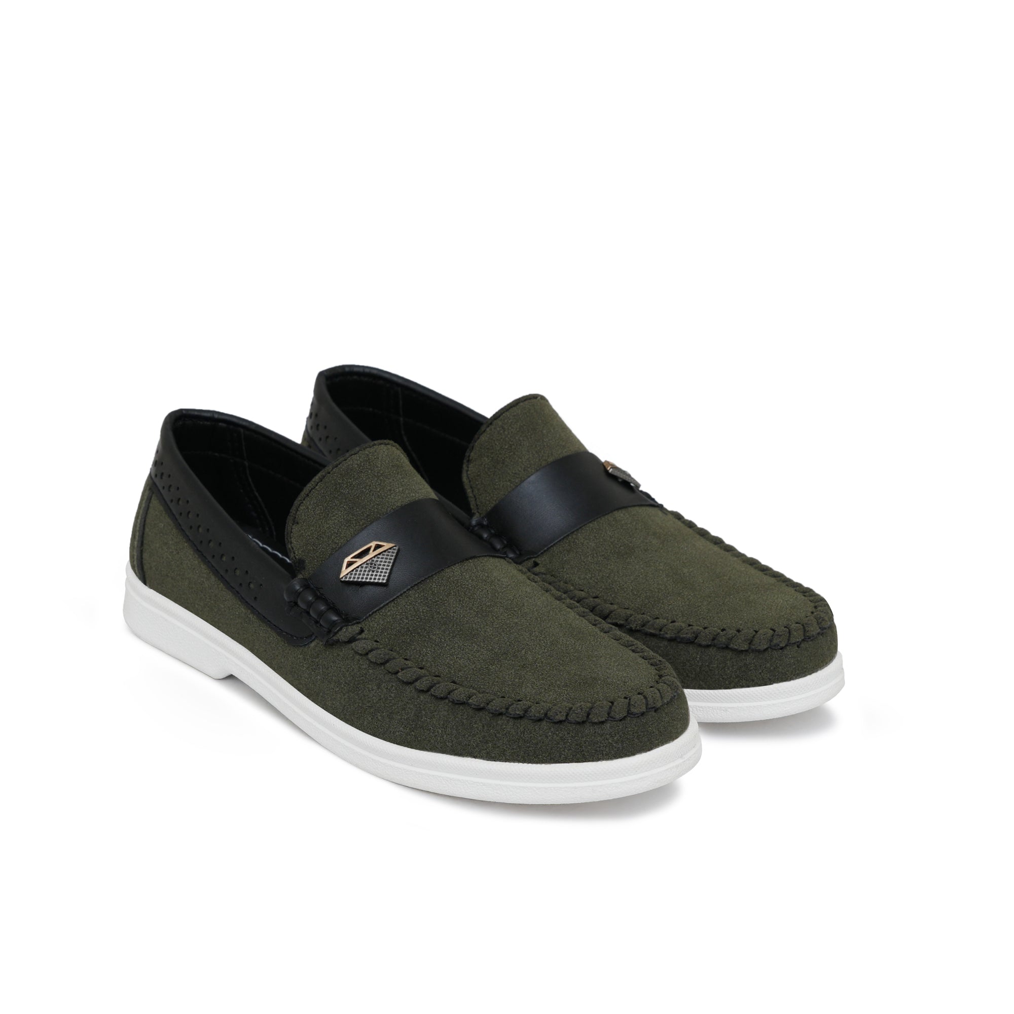Kids' Green Suede Shoe Lak03