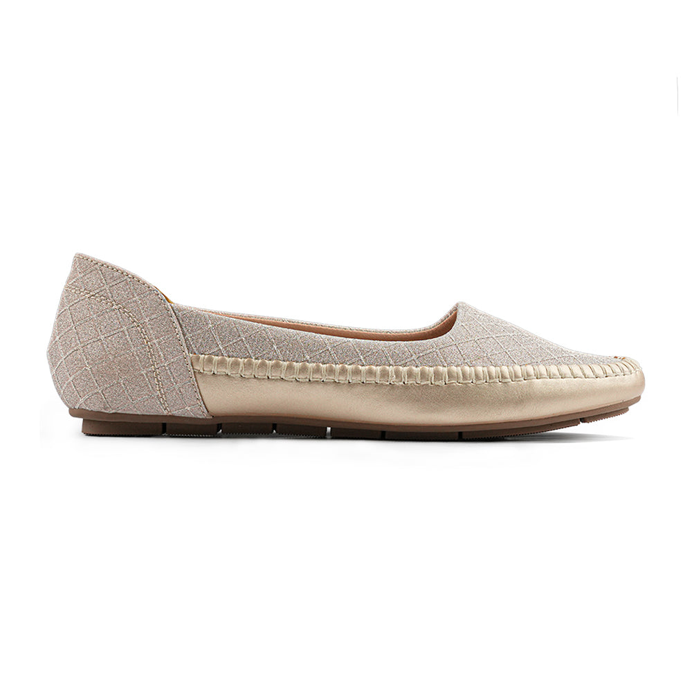 Gold Textured Silver Shimmer Pumps WP19