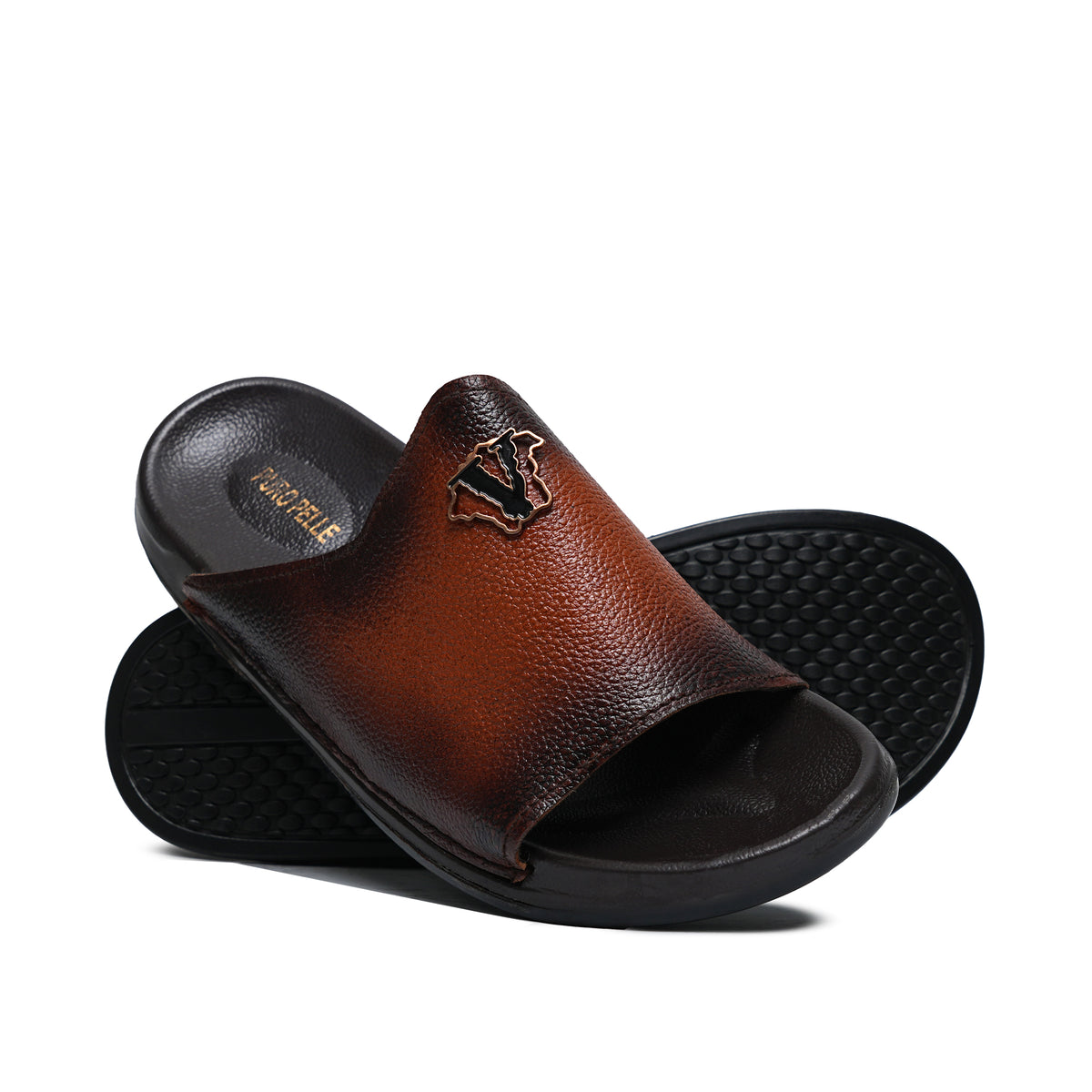 Brown Leather Slipper GT17