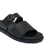 Black Croc Slipper SA128