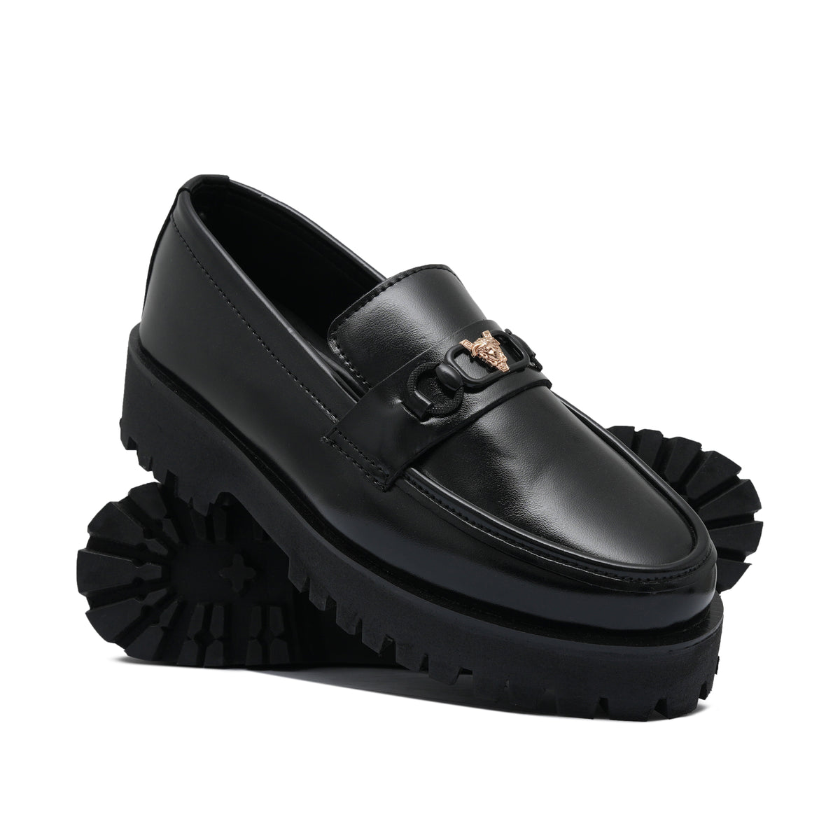Black High Sole Shoe CU102