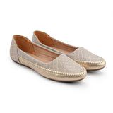 Gold Textured Silver Shimmer Pumps WP19