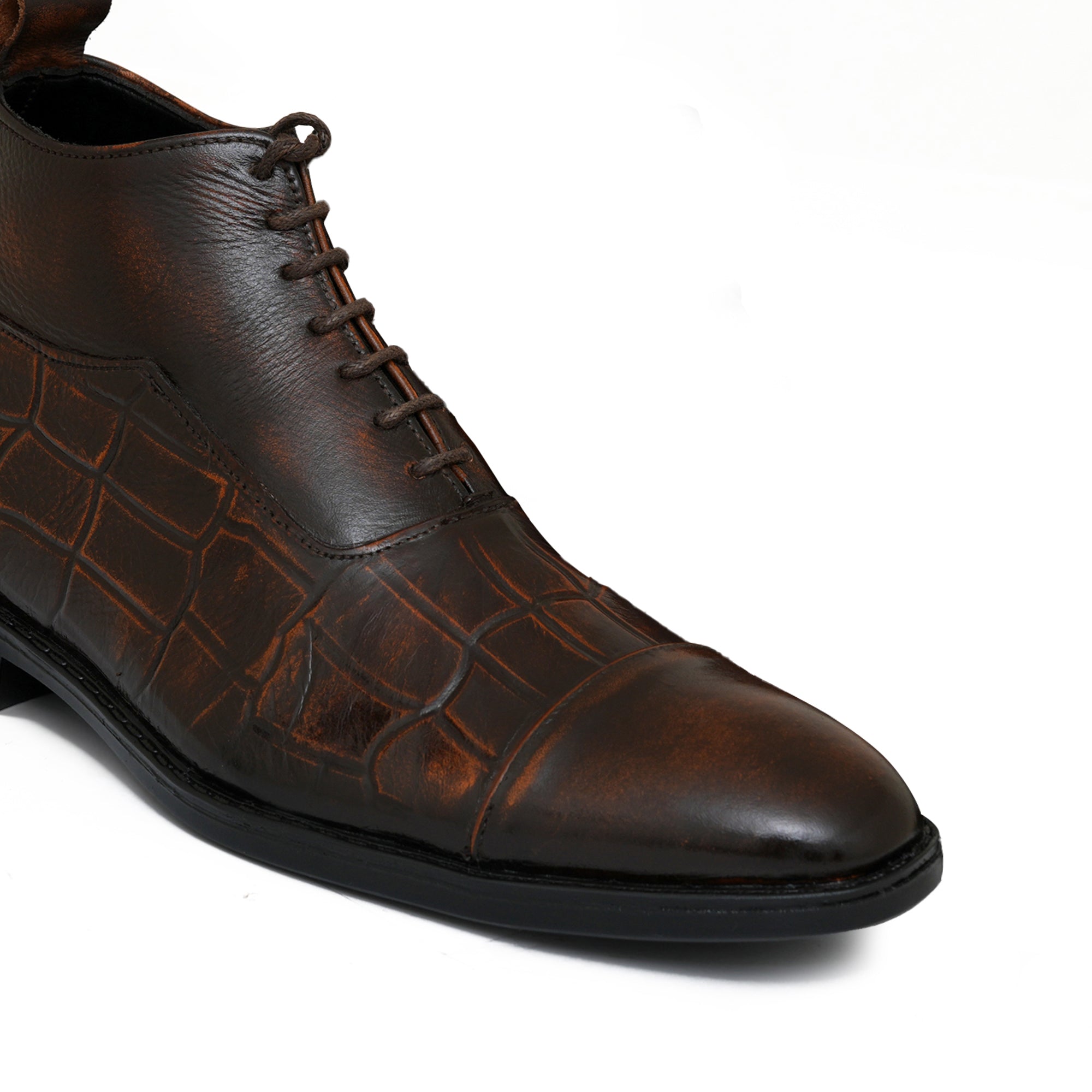 Croc Lace-up Ankle Boots pz02