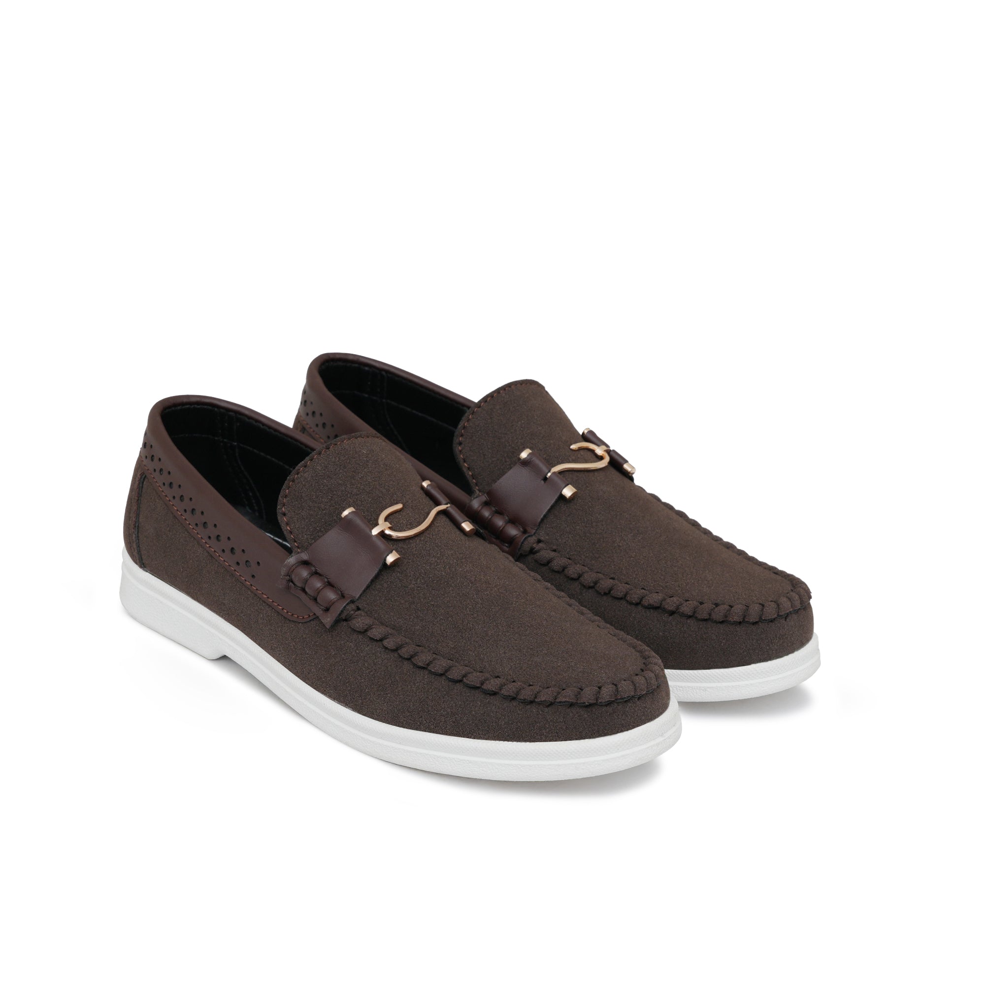 Kids' Coffee Brown Suede Shoe Lak02